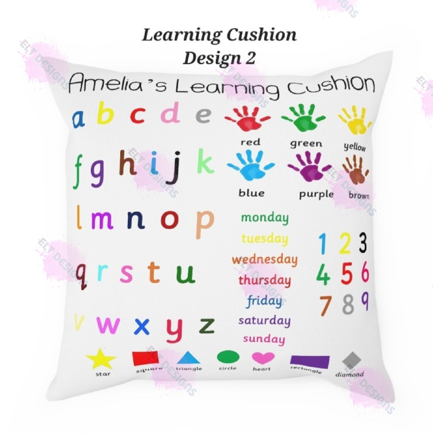 English Learning Cushion Designs 1-5 - Payhip