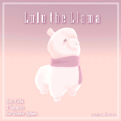 Lulu the Llama || VRC Asset (Follower + Plushie)