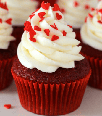 Red Velvet Cupcakes With Cream Cheese Frosting