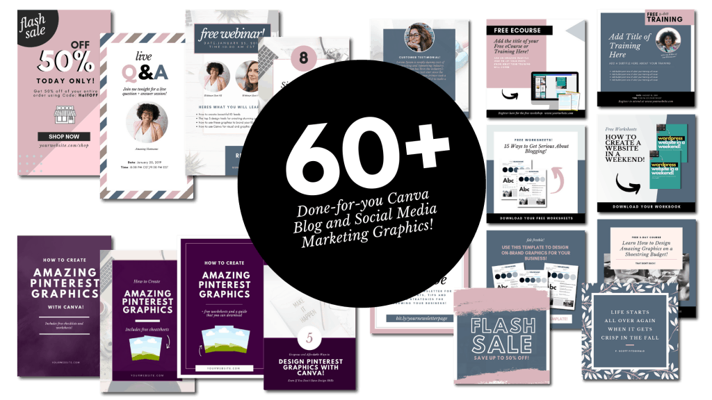 canva social media marketing graphics templates workbook templates ebook templates