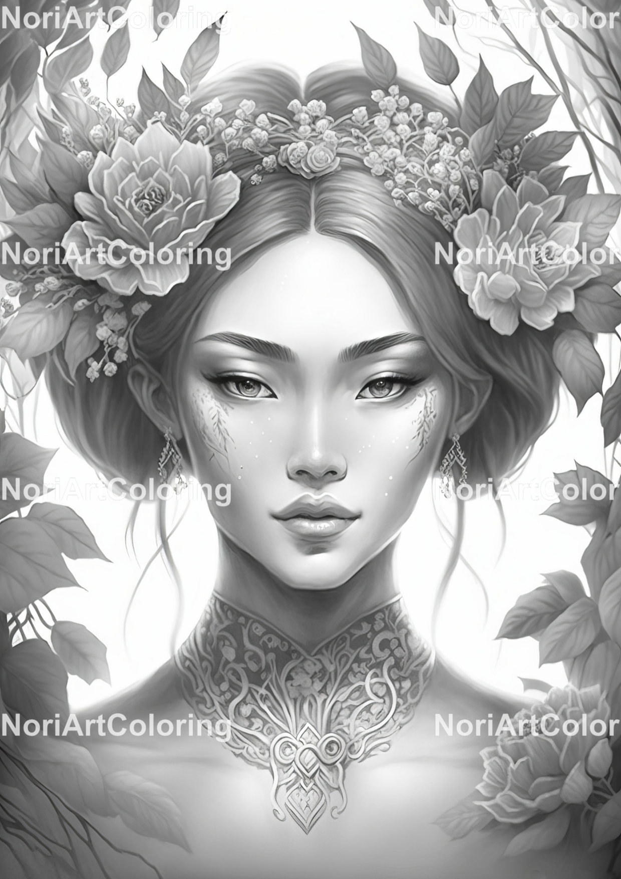 10 floral princess vol 3 coloring pages printable adult coloring