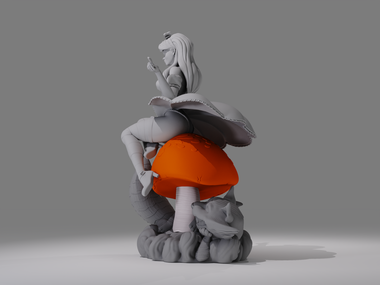 Alice in Wonderland, STL 3D model design printable file Payhip