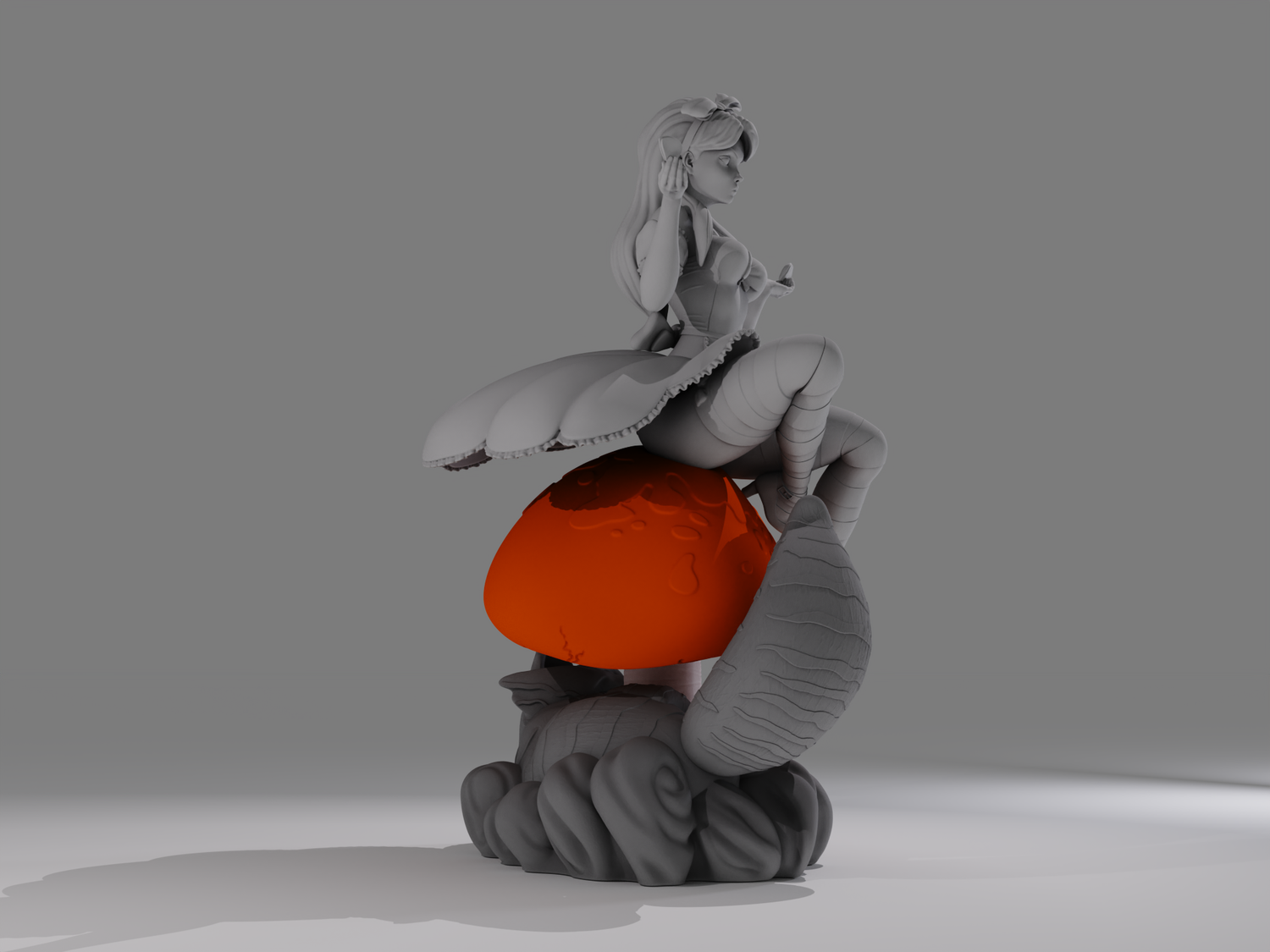 Alice in Wonderland, STL 3D model design printable file Payhip
