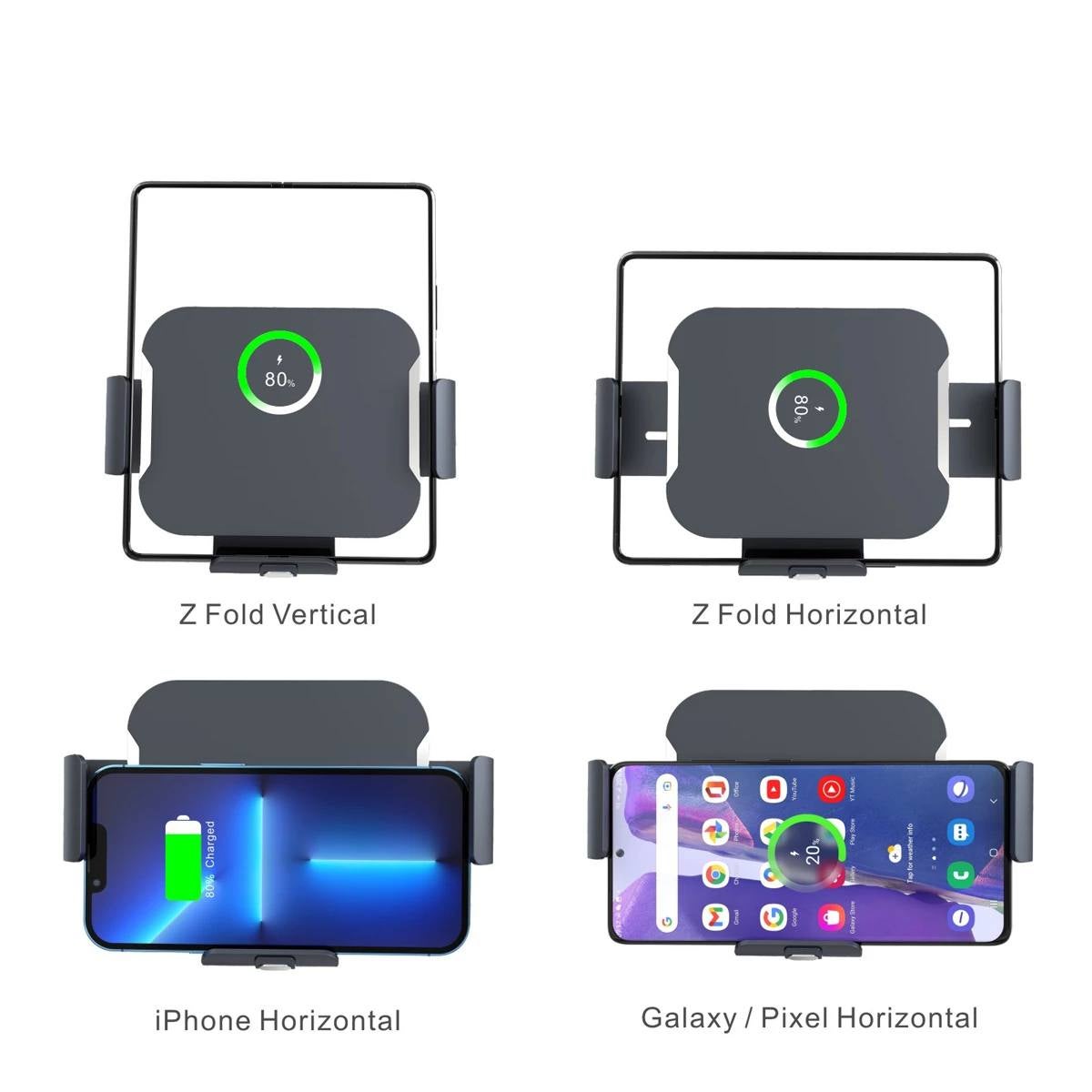 New 2023 Samsung Galaxy Z Fold 4 3 5G Car Mount 15W Car Wireless Fast Charger