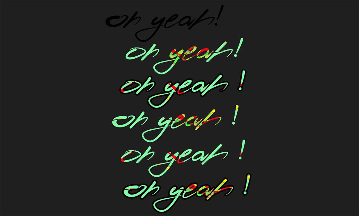 vector typography objects