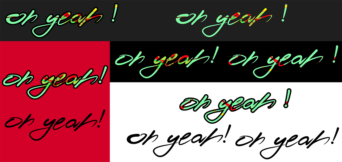 vector typography objects