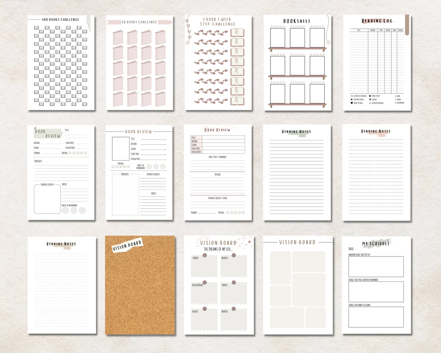Personal Planner Printable for schedule and wellness - Payhip