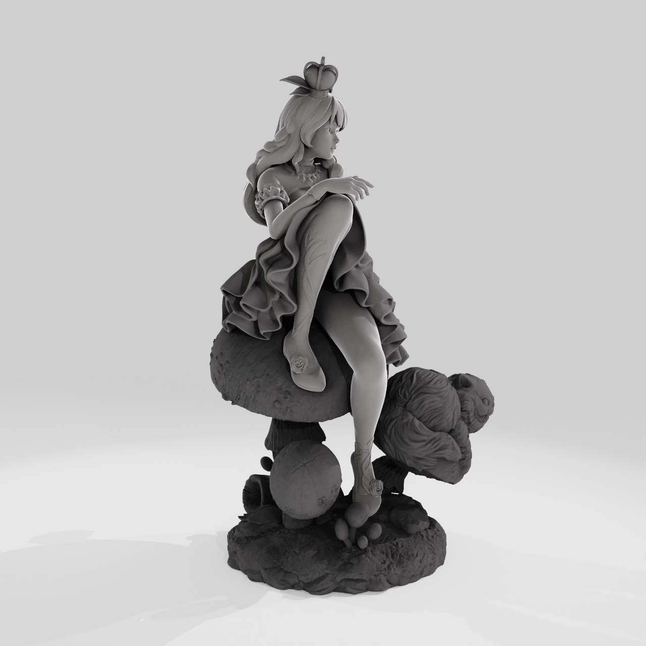 Alice in Wonderland v2, STL 3D model design printable file Payhip