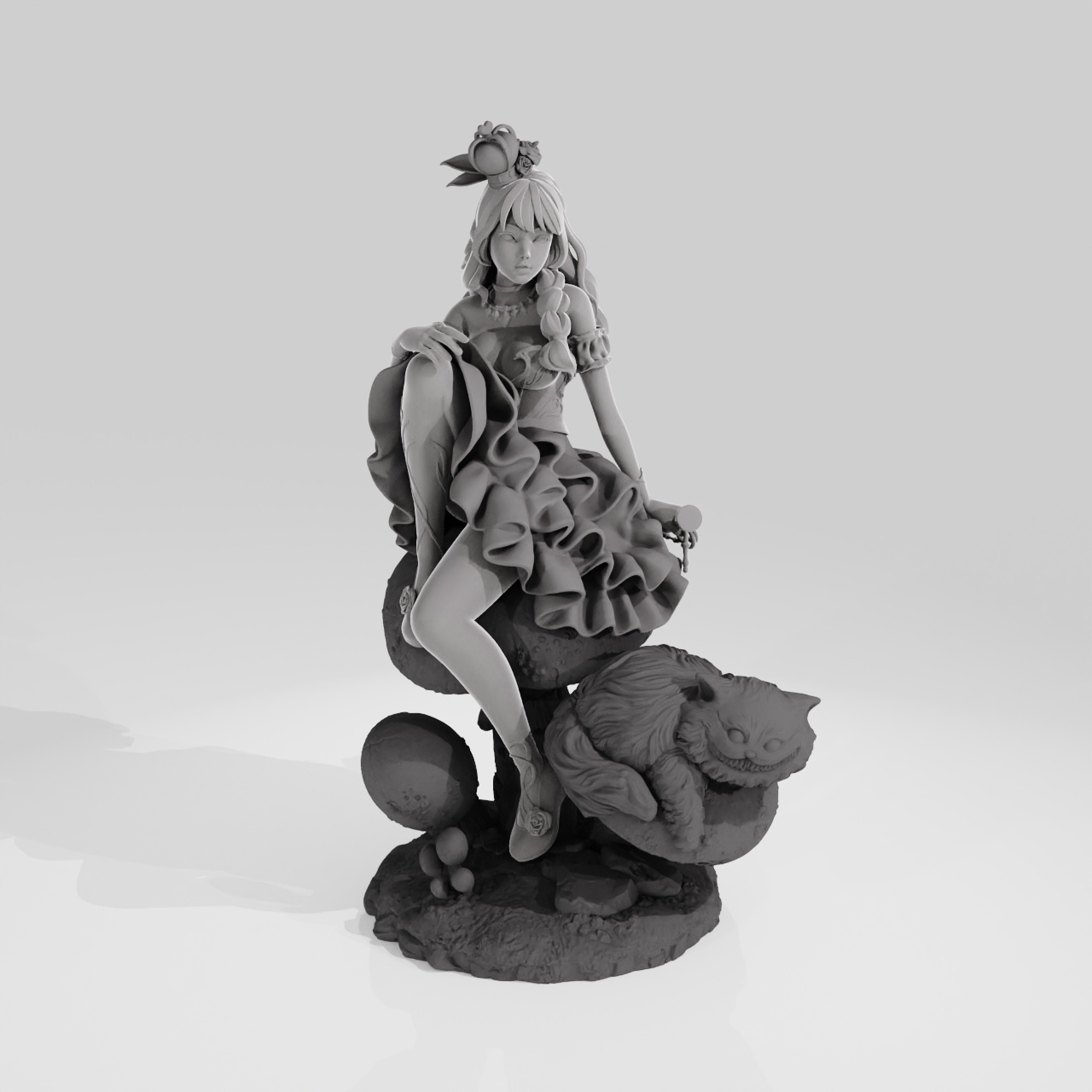 Alice in Wonderland v2, STL 3D model design printable file Payhip