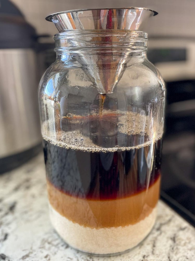 What is a continuous brew kombucha, and how to make a concentrate for it?