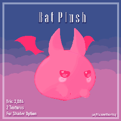 Bat Head Plush || VRC Asset (Plushie)