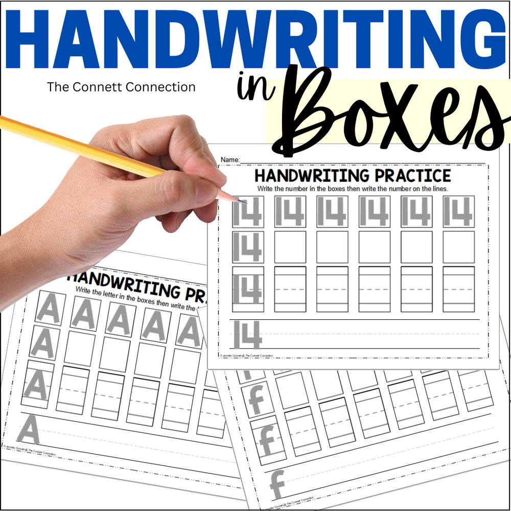 Handwriting Worksheets with Boxes Blank Pages Freebie