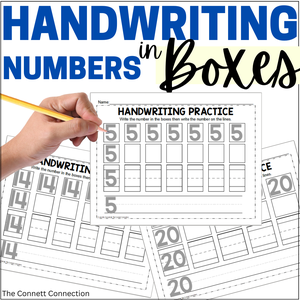 numbers handwriting in boxes