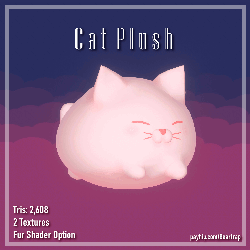 Cat Head Plush || VRC Asset (Plushie)