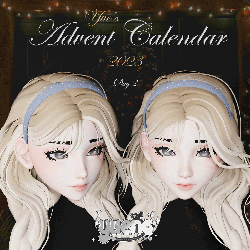 ⁺♡˚·﹙ snowy day. ﹚ headband (free) | yue's advent calendar 2023