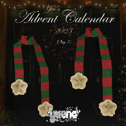 ⁺♡˚·﹙ wishing stars. ﹚ knit skinny scarf (free) | yue's advent calendar 2023