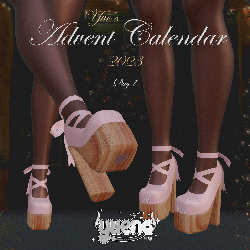 ⁺♡˚·﹙ sugarplum princess. ﹚ platform heels (free) | yue's advent calendar 2023
