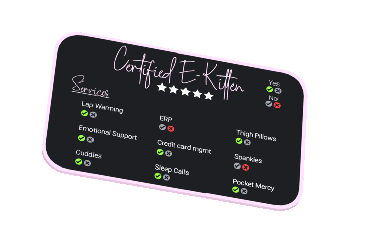 Certified E-Kitten and Socials Card