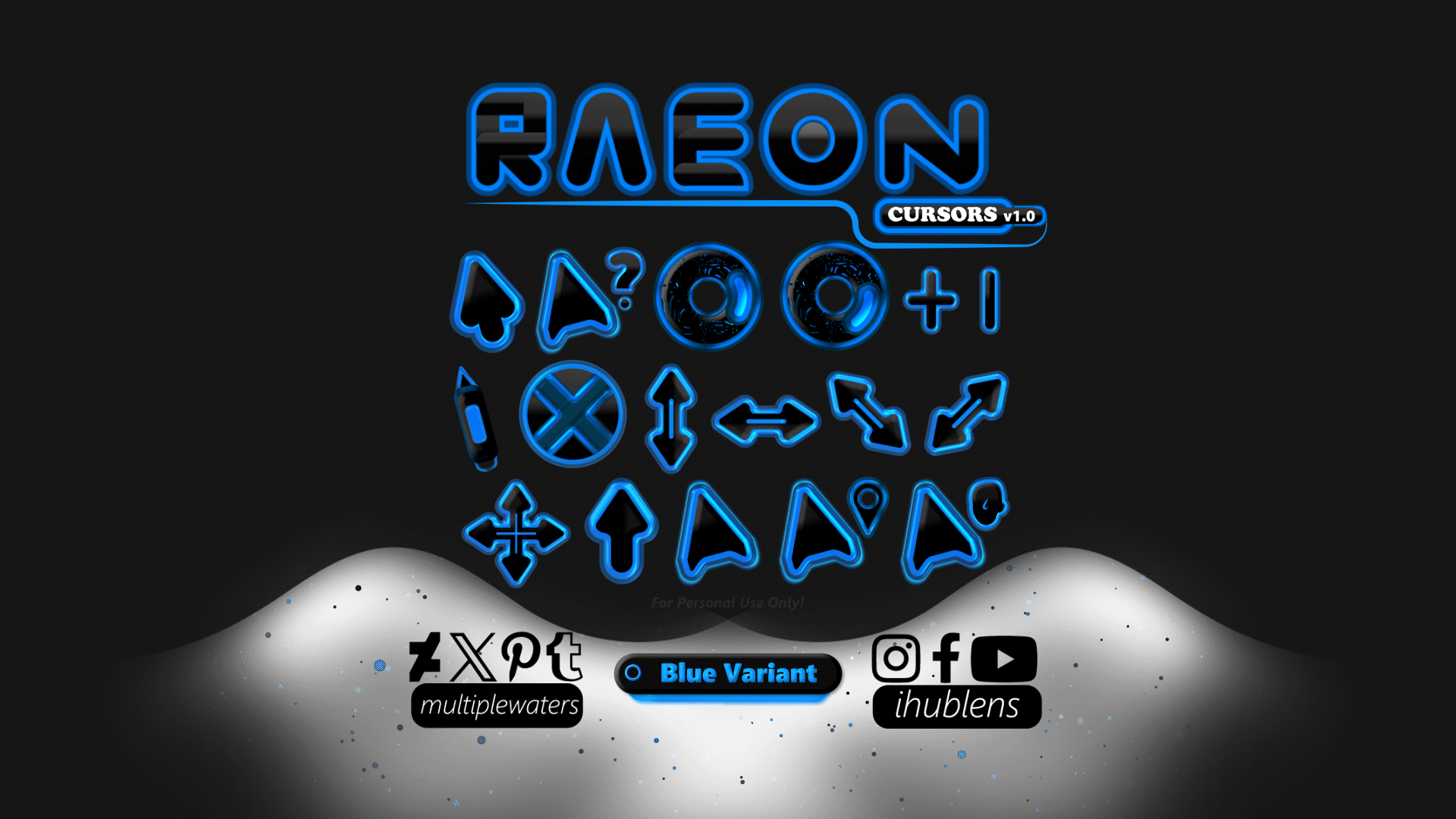 Raeon Cursors v1.0 (Blue Variant) by Multiple Waters