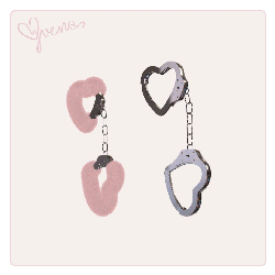 ୨୧﹒'cuffing szn' heart handcuffs ﹒୨୧