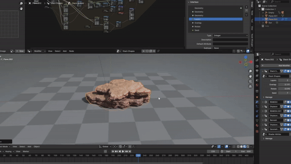 Rock Generator - Blender Geometry Nodes