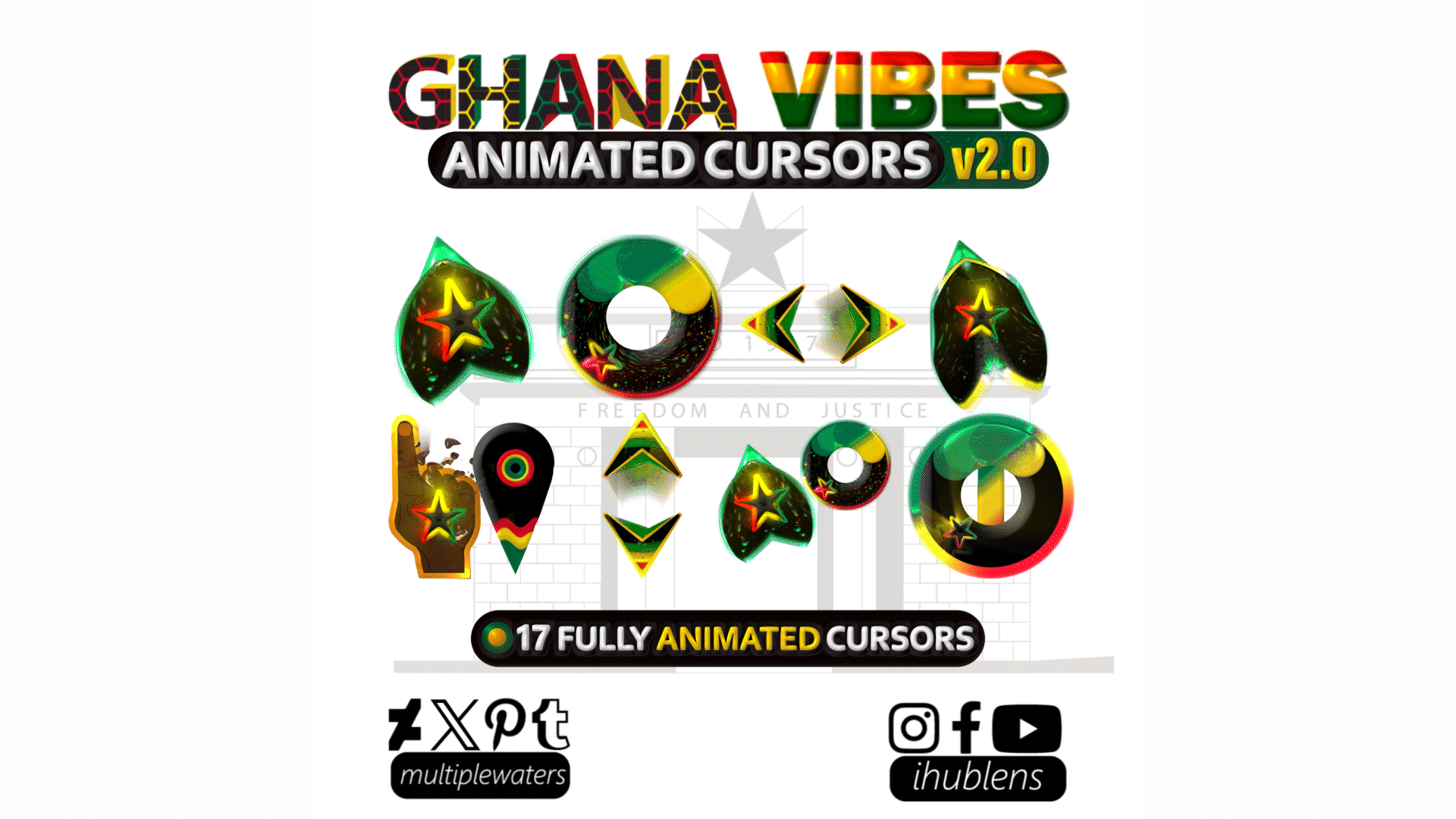 Ghana Vibes Animated Cursors (v2.0) by Multiple Waters