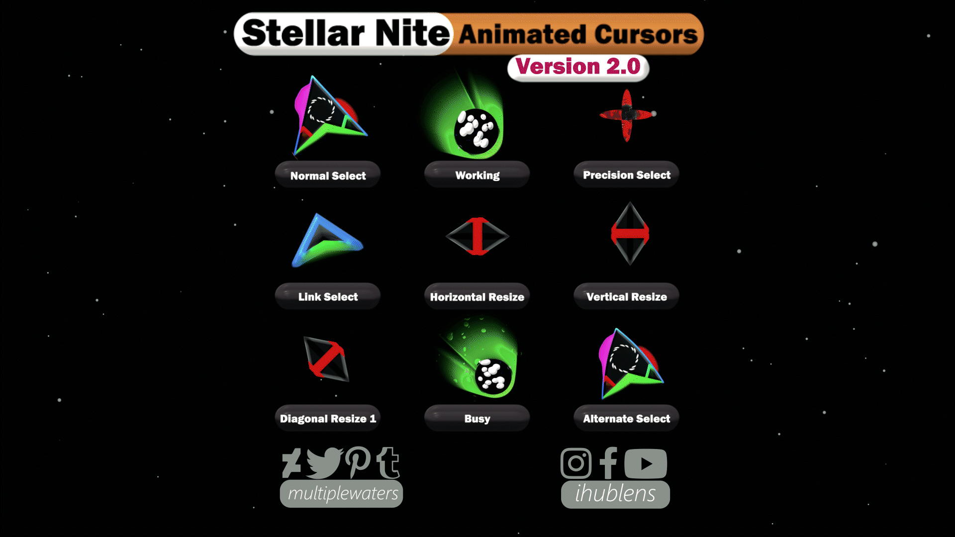 Stellar Nite Animated Cursors (v2.0) by Multiple Waters