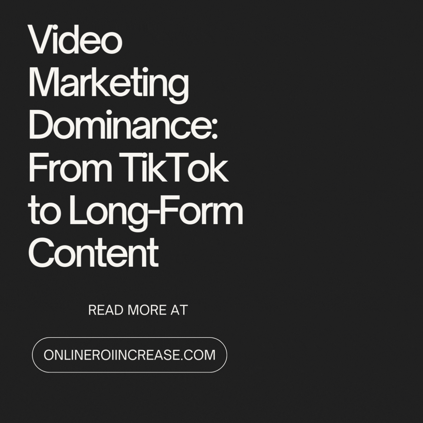 2024 Video Marketing Mastery | ROIincrease Blog Dive into the captivating realm of video marketing with ROIincrease's latest blog post. Explore the diversity of video content, from the ephemeral allure of TikTok to the immersive depth of YouTube epics. Di