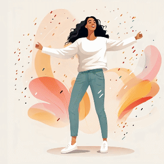 GIF illustration woman dancing