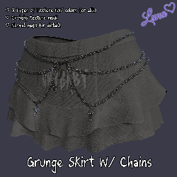 Grunge Skirt W/ Chain