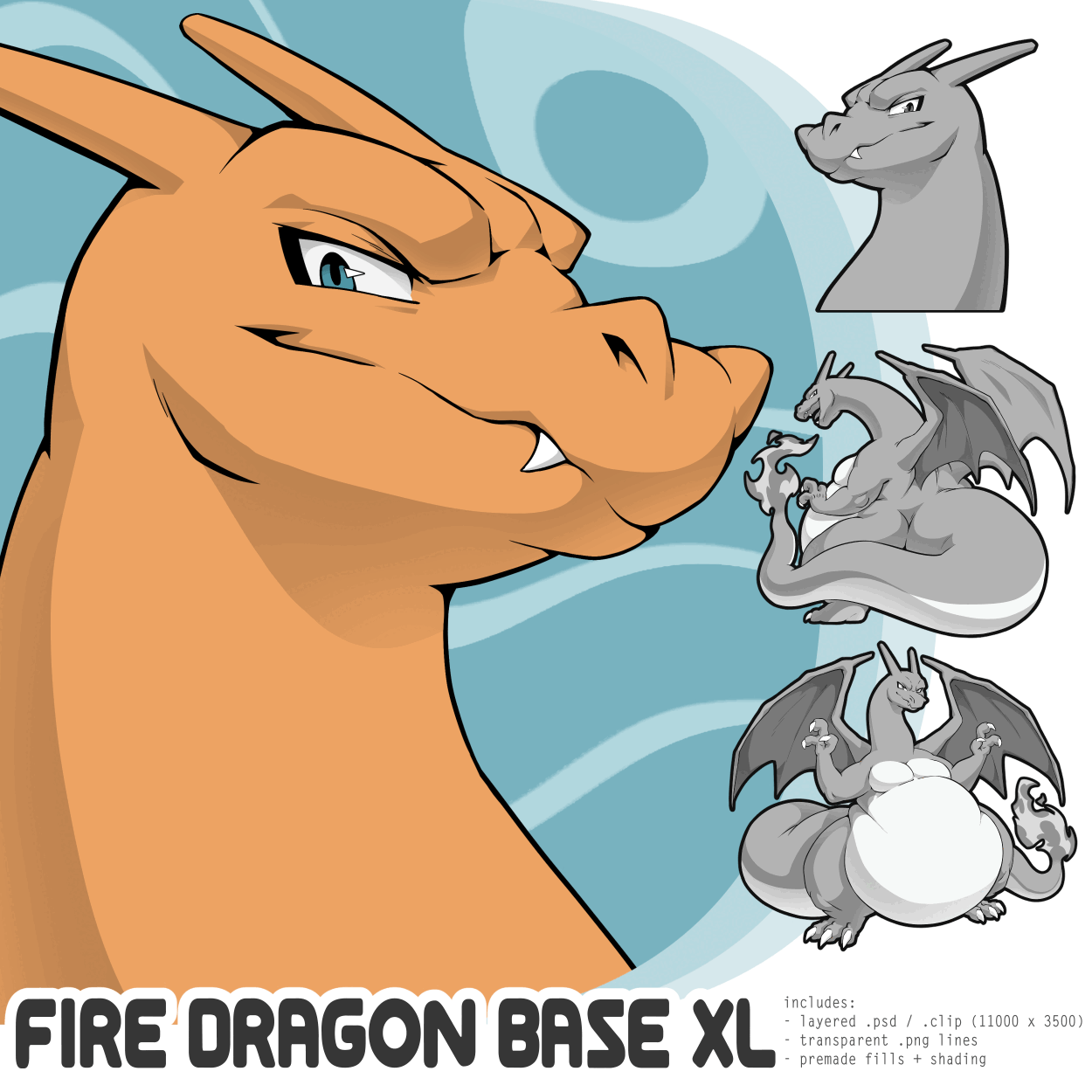 Charizard Base XL (Bundle)