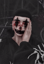 "SHATTERED CLOWN" face texture set (dean and mink head)