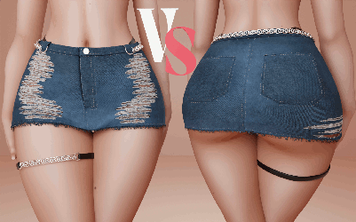 Cutoff Skirt + Garter - VRChat Asset - No longer available