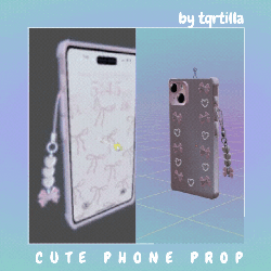♡ Cute Phone Prop ♡ hearts.pearls.