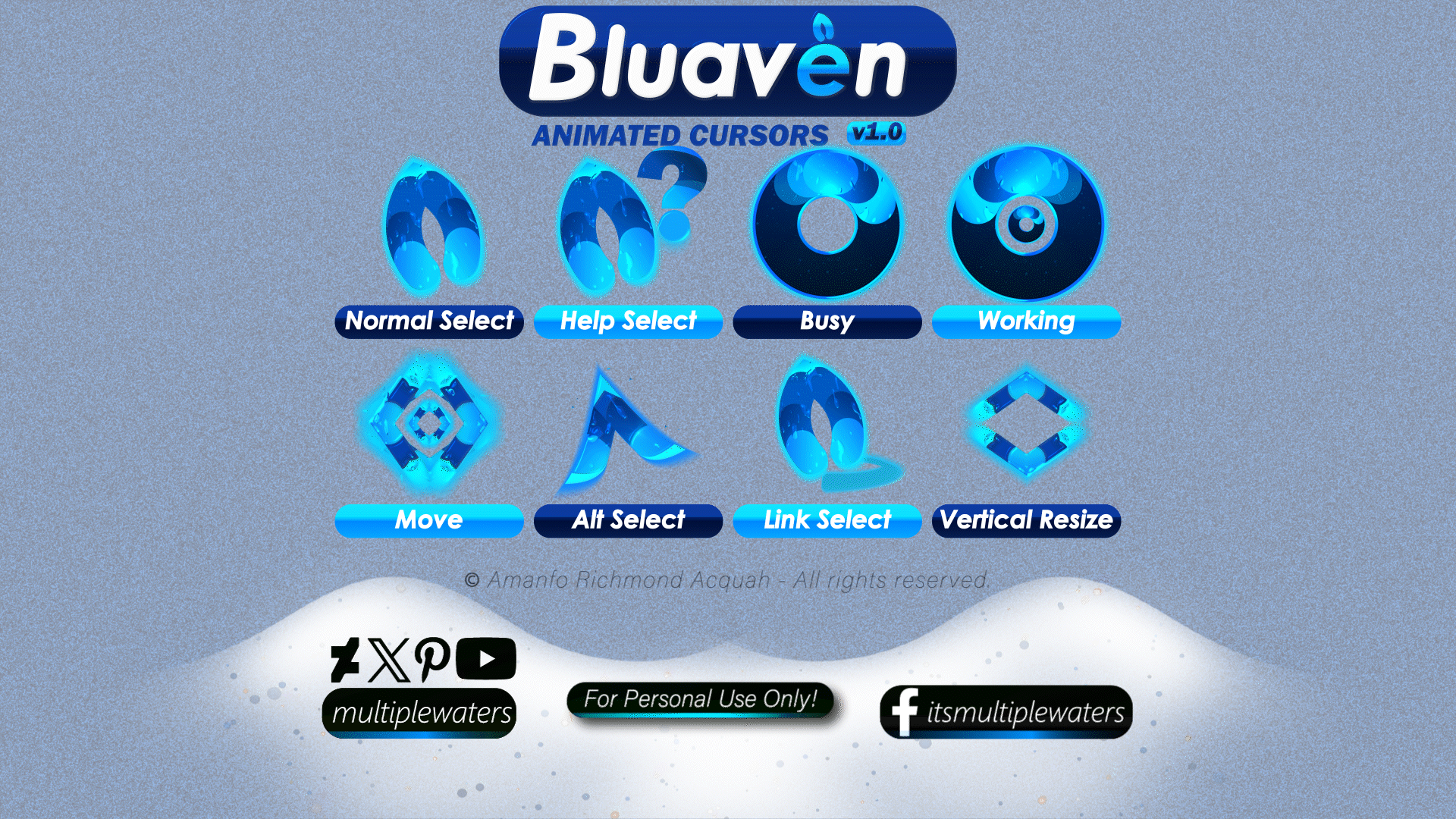 Bluaven Animated Cursors v1.0 by Multiple Watersple Waters