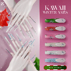 Kawaii Winter Nails ( Asset for VRChat )