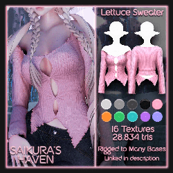 Lettuce Trim Sweater for VRChat