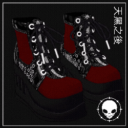 MIX LATEX BLACK BOOTS