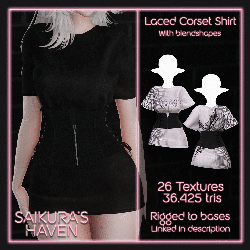 Laced Corset Shirt for VRChat