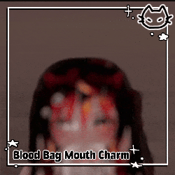 ꒷꒦ 🩸Blood Bag Mouth Charm 🩸꒦ ꒷ VrChat Accessory 🩸꒦ ꒷