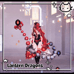 🏮 Lantern Dragons 🏮 Dragon Flow Ribbon with Ambient Lantern and Fire particles🏮 VrChat Asset
