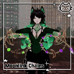 ✩₊˚.⋆🌙✧Moonlink Dancer Chains ✩🌙⋆⁺₊✧ VrChat Ribbons Asset 🌙