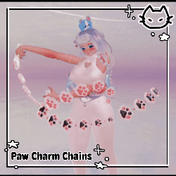 🤍 Paw Charm Chains!!! 🤍 Paw Ribbons 🤍 VrChat Asset