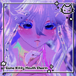 ˙✧˖°🎮 ⋆｡˚ Game Kitty Mouth Charms ˙✧˖°🎮 ⋆｡˚ VrChat Asset  ˙✧˖°🎮 ⋆｡˚ Mouth charm/keychain