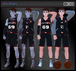 Basketballplayer Set w ball (2 Versions)