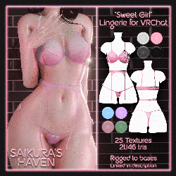 "Sweet Girl" Lingerie for VRChat