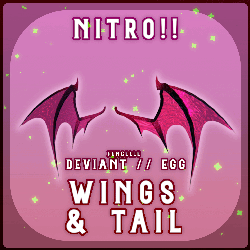 ( ` ꒳ ´ )✧ ♡ NITRO .ᐟ ✦ Demon wings & tail ✦ Commercial