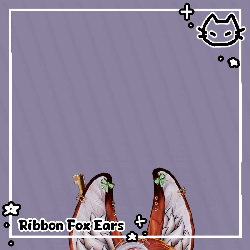˙✧˖°🦊Floppy Foxo Ears 🦊 ༘ ⋆ Ribbon Fox Ears ˙✧˖°🦊 ༘ ⋆｡˚ VrChat Asset