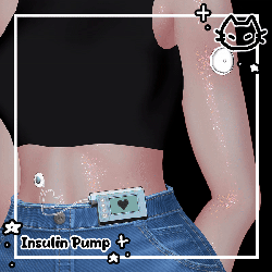 🩺 Insulin Pump & Glucose monitor 🩺 Free 🩺 VrChat Asset 🩺 VRBase EGirl and GM's Chibi Base