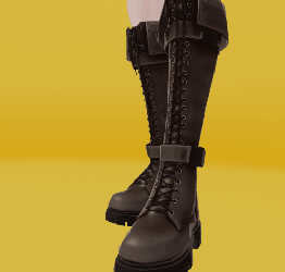 ClippyLeatherBoot(Black/Brown)